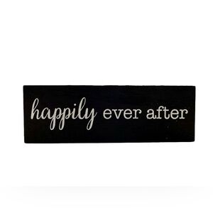 Wooden block Happily Ever After home decor sign​​​​